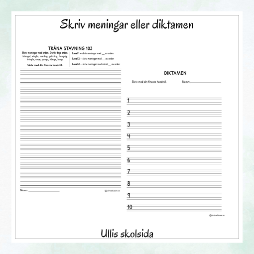 Träna stavning 3 – Icke ljudenlig stavning