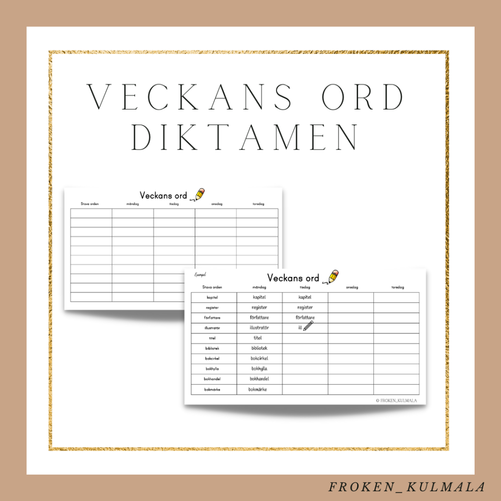 Veckans ord – diktamen
