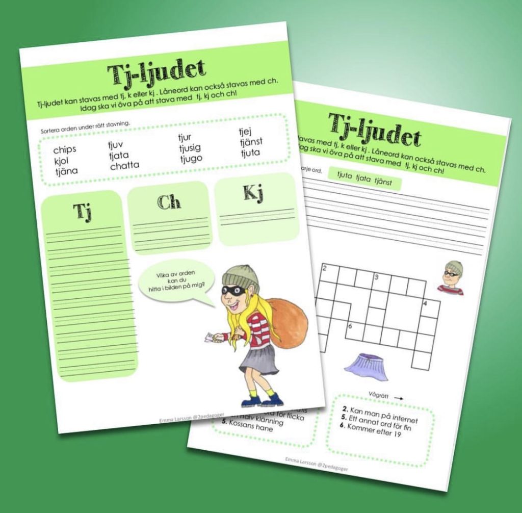 Lär dig stava tj-ljudet!