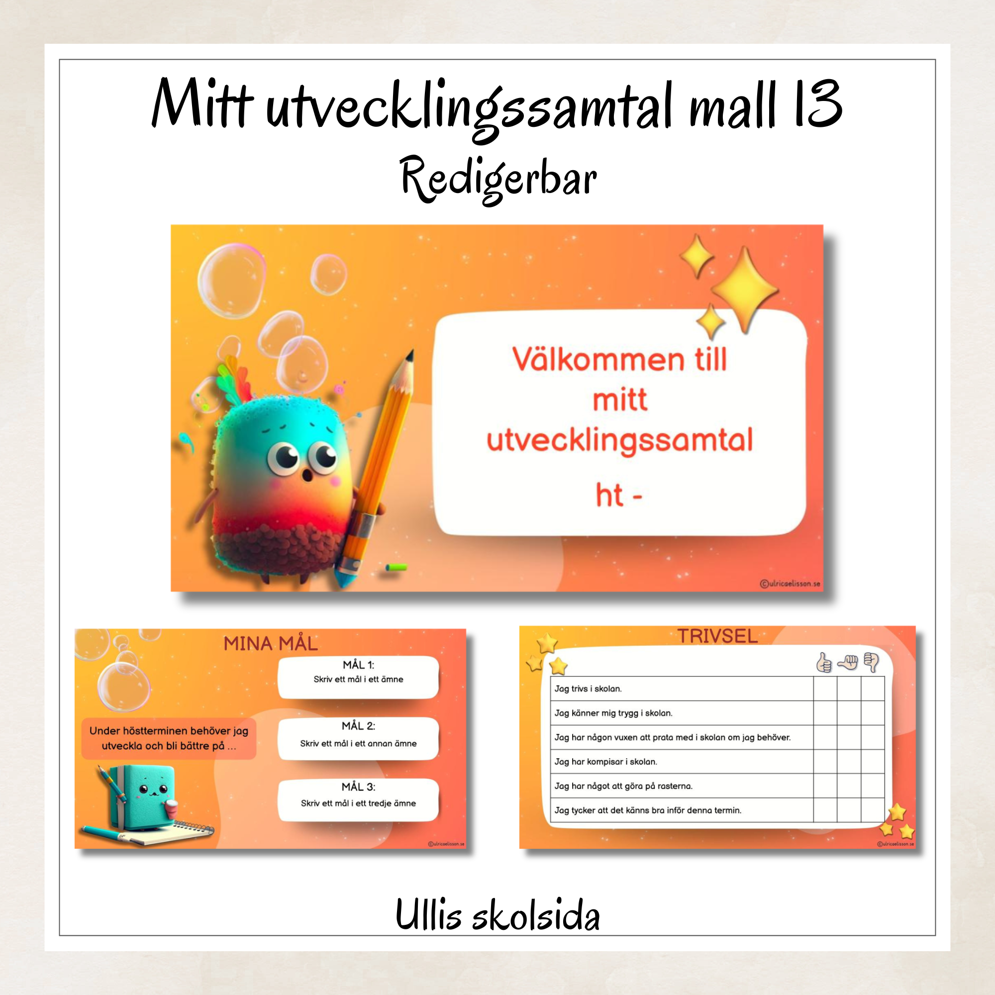 Mitt utvecklingssamtal mall 13- redigerbar