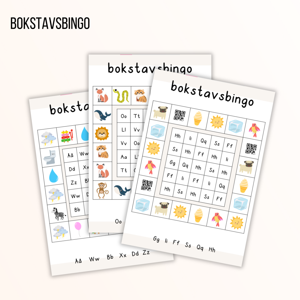 Bokstavsbingo – hela alfabetet