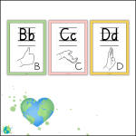 Jorden – Alfabetet och siffror med tecken - bild 2