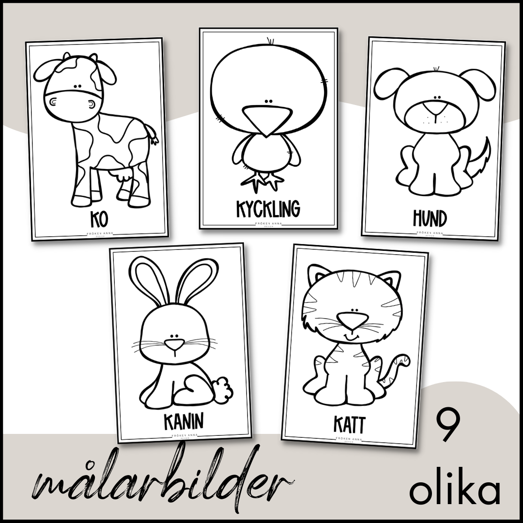 BONDGÅRDEN PAKET: Arbetshäfte, ordkort, målarbilder, hör vi ihop, TAKK mm.