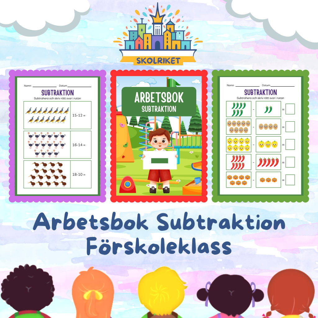 Arbetsbok Subtraktion Förskoleklass