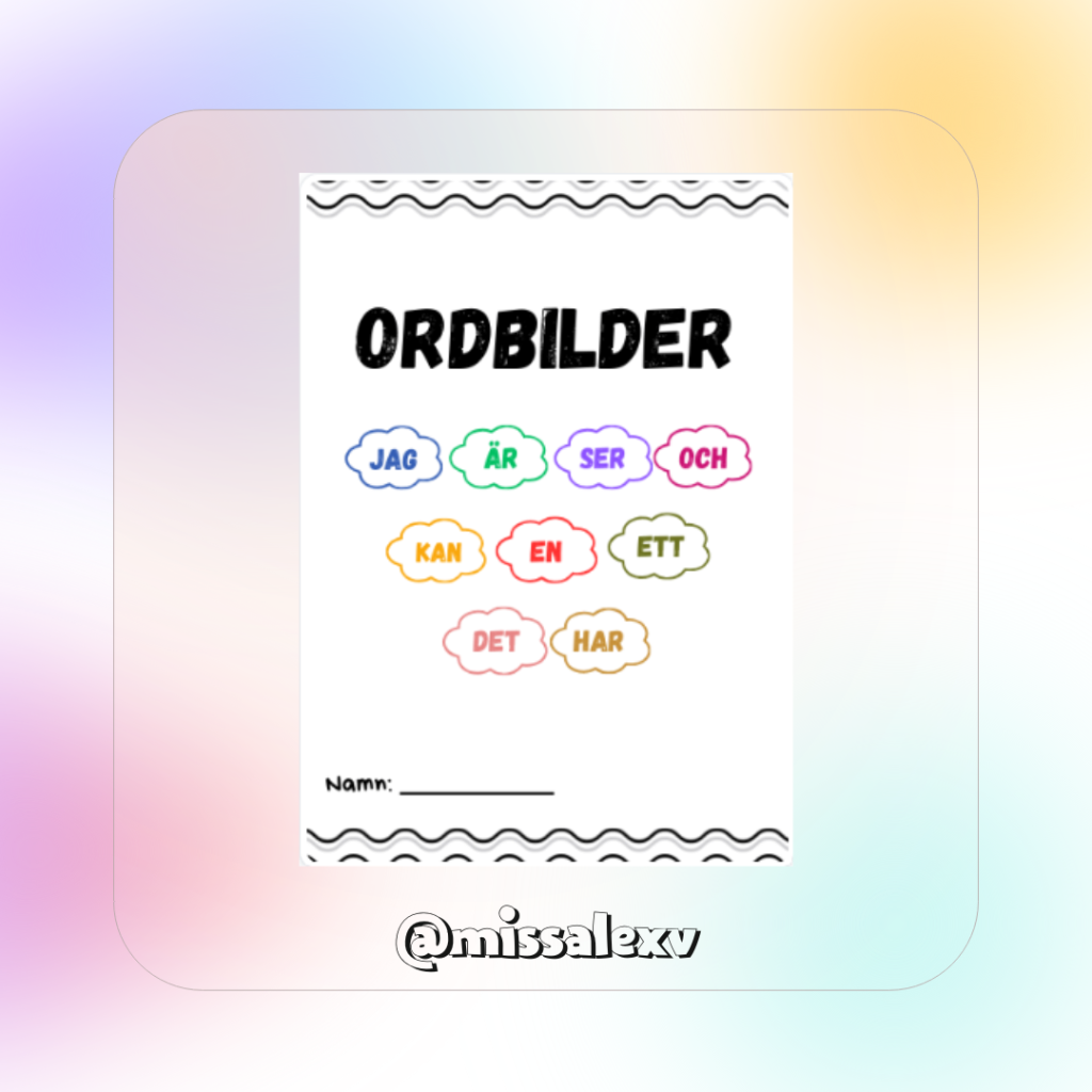 Ordbilder: Nivå 1