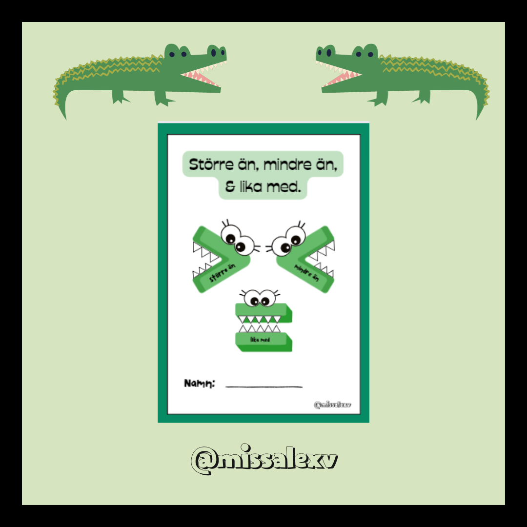 Större än, mindre än & lika med