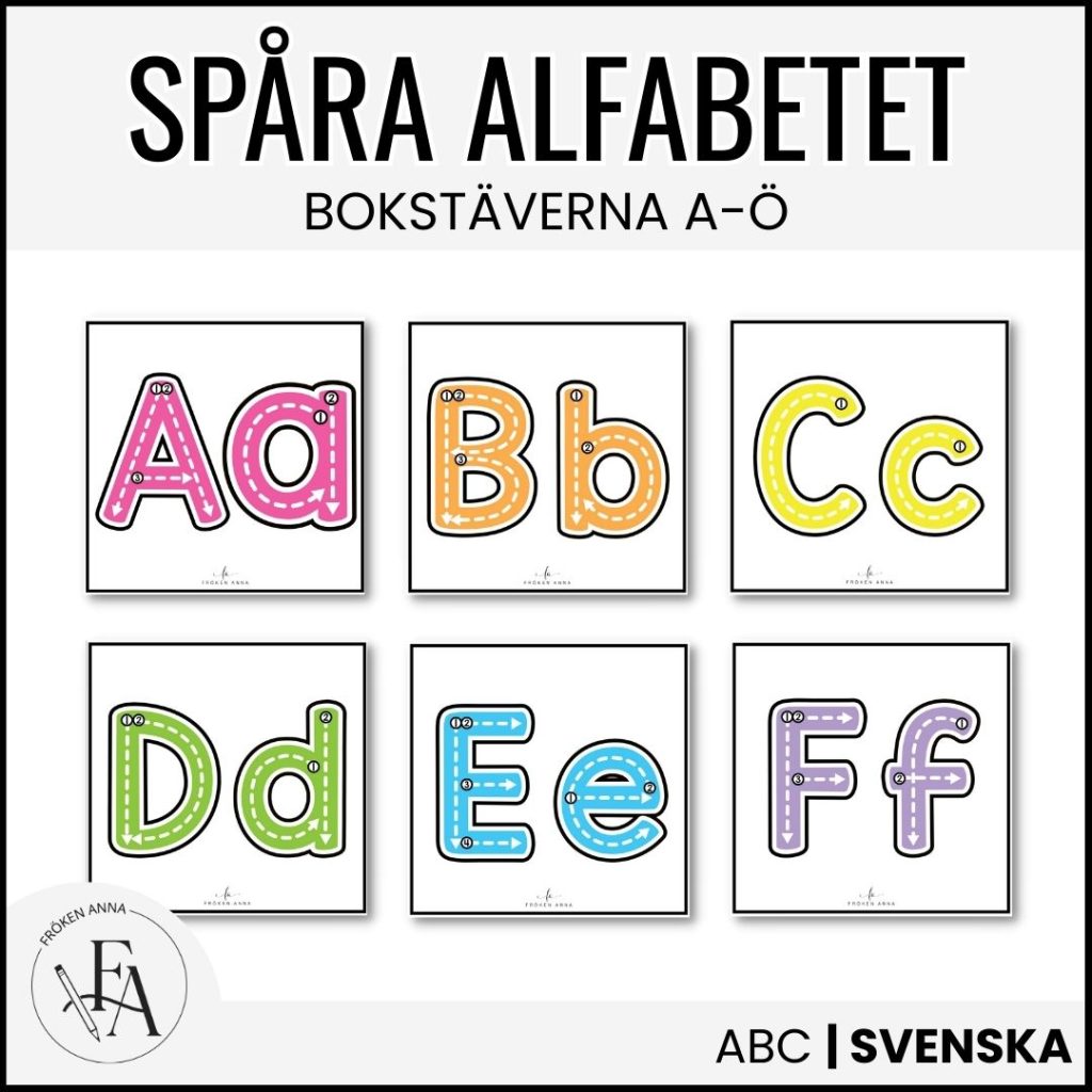 Spåra alfabetet