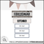 Födelsedagsdisplay / Födelsedagar (tema natural) - bild 2