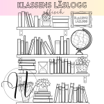 Klassens läslogg – 2 st affischer i A3 (svartvitt eller färg) - bild 2