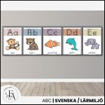 Väggalfabet djurtema (med skrivriktning) A4 + A5 - bild 2