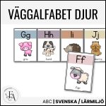 Väggalfabet djurtema, A4 + A5 - bild 1