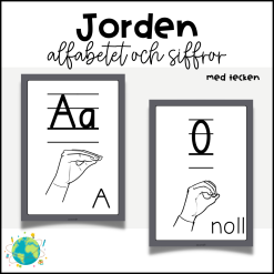 Jorden - Alfabetet och siffror med tecken