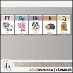 Väggalfabet djurtema, A4 + A5 - bild 2