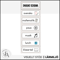 Stilrena, redigerbara schemaskyltar tema natural