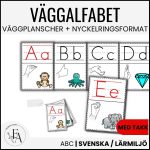 Väggalfabet med tecken som stöd - bild 1