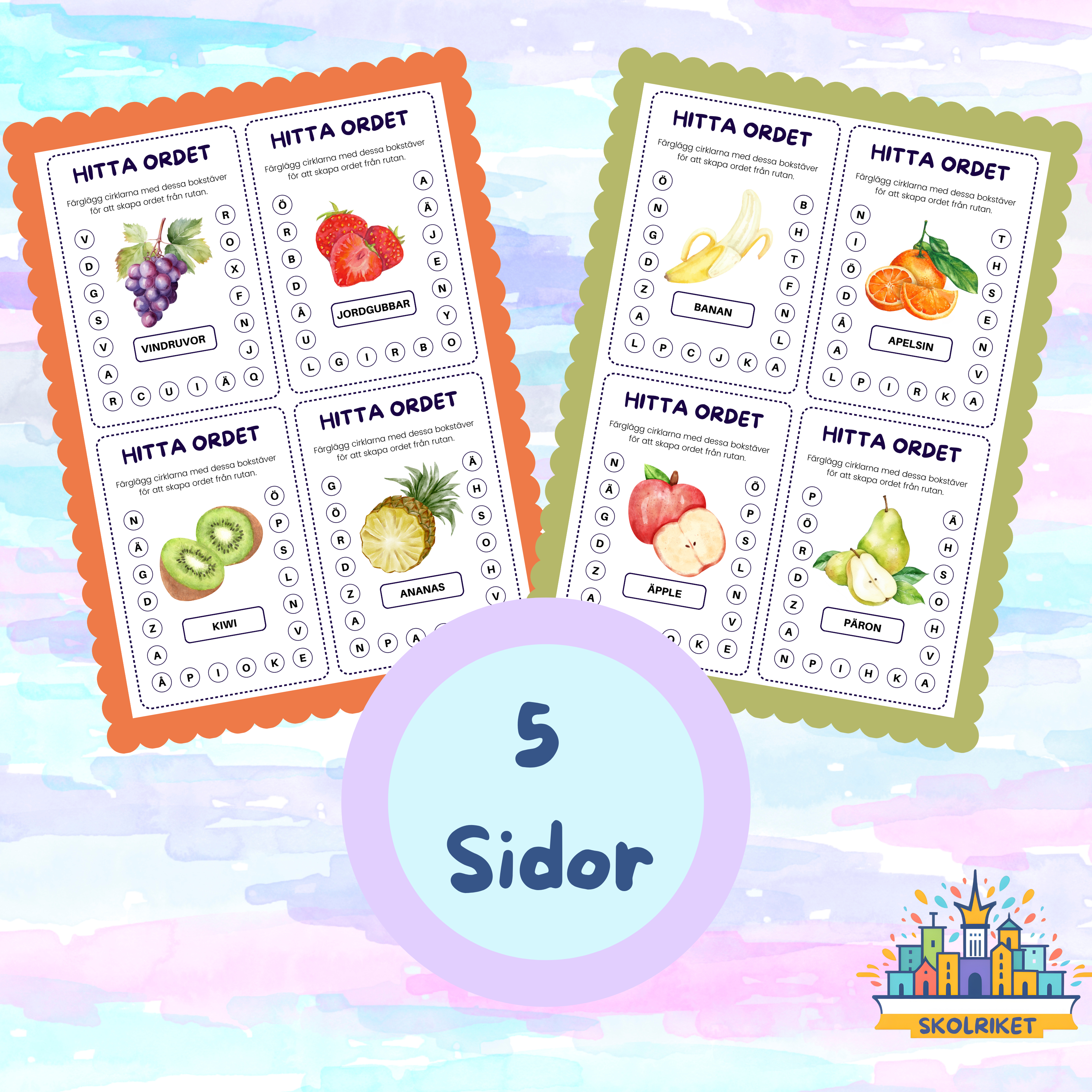 Hitta Ordet - Frukt