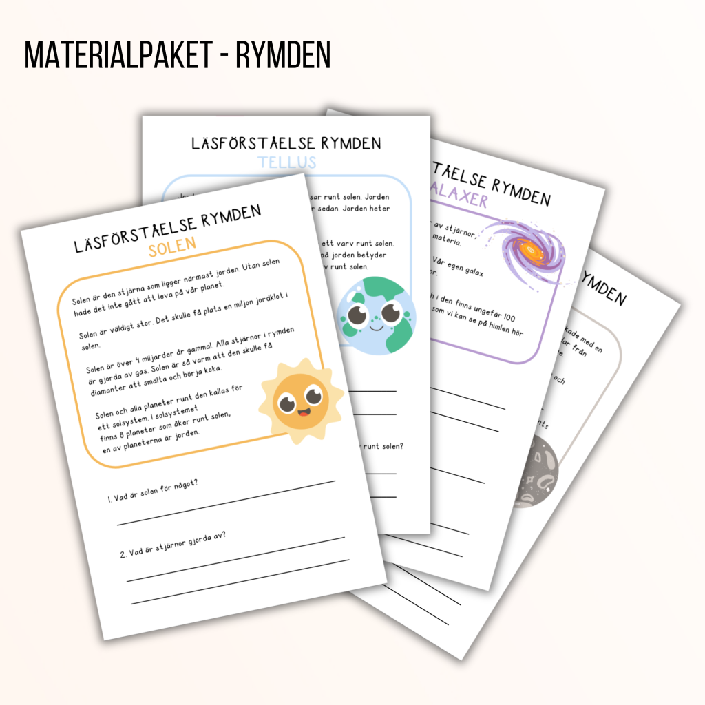 Materialpaket – rymden