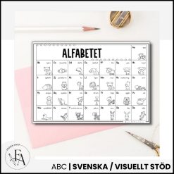 Alfabetet | Visuellt stöd i färg och svartvitt