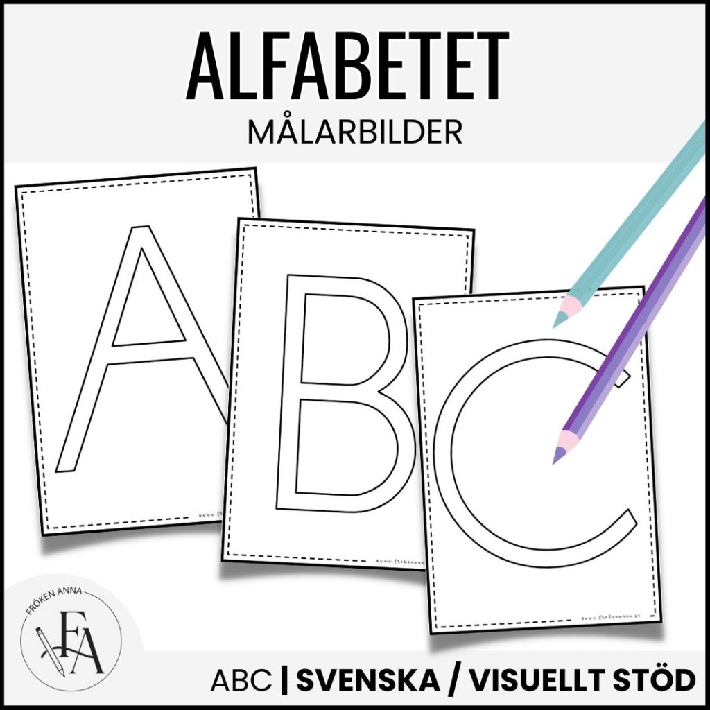Målarbilder alfabetet