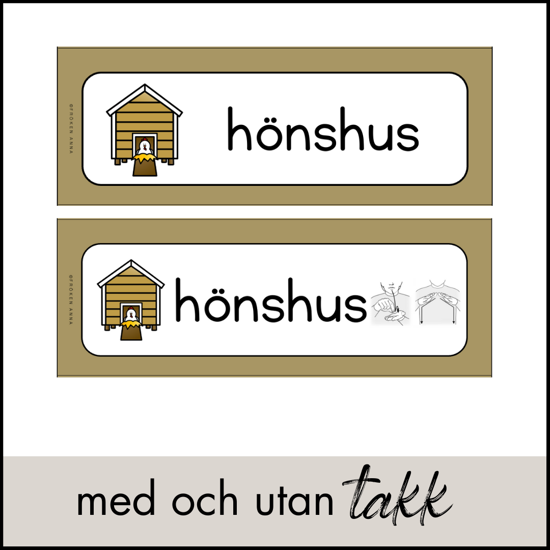 BONDGÅRDEN PAKET: Arbetshäfte, ordkort, målarbilder, hör vi ihop, TAKK mm.