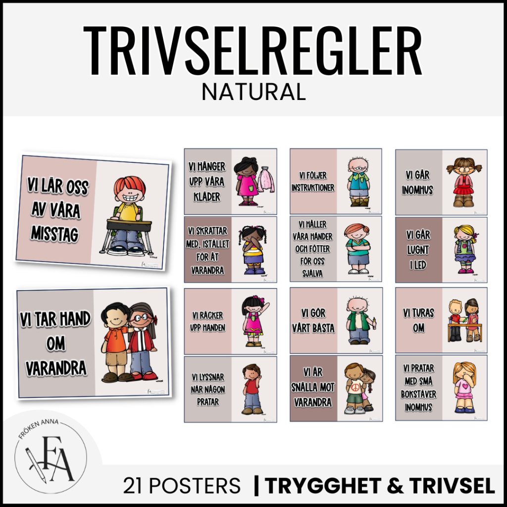 Trivselregler / Klassregler (tema natural)