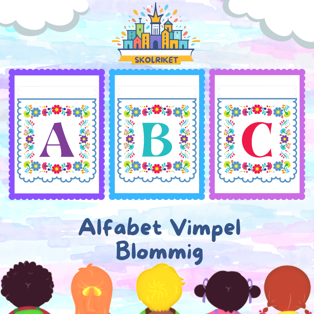 Alfabet Vimpel Blommig