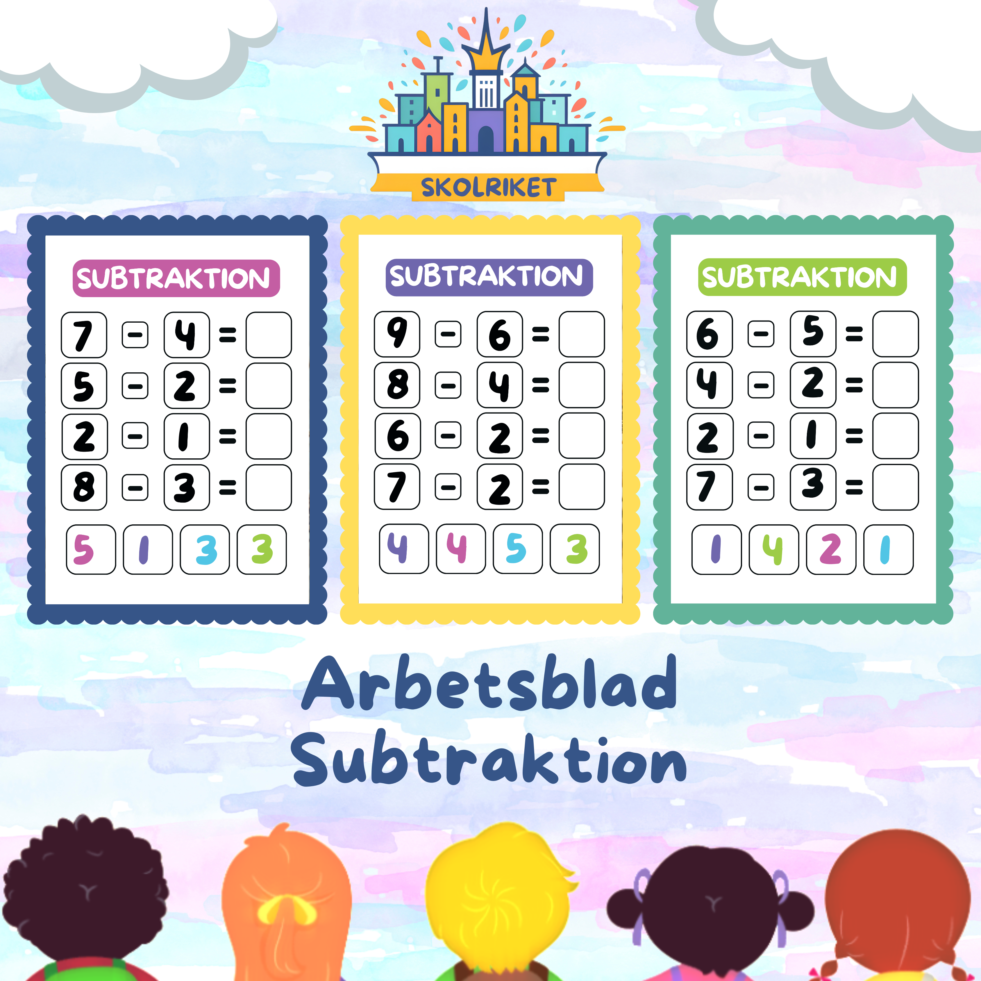 Arbetsblad Subtraktion