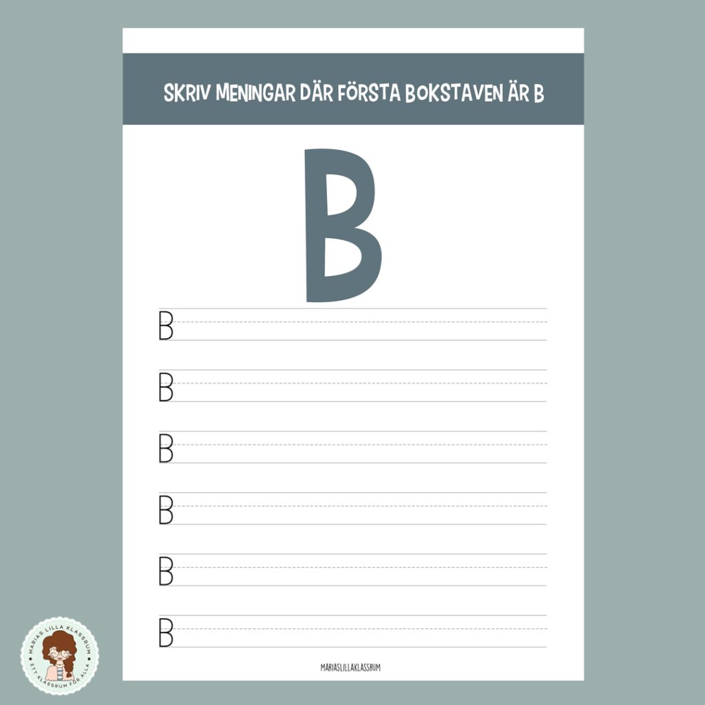 Välskrivning – bokstaven B