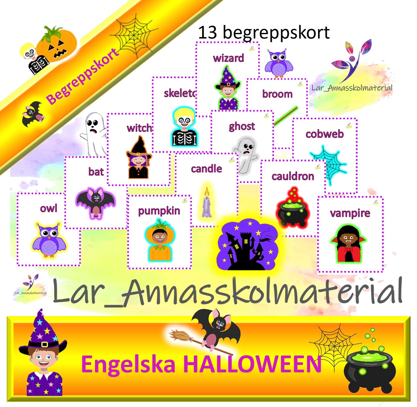 Memory Engelska Halloween