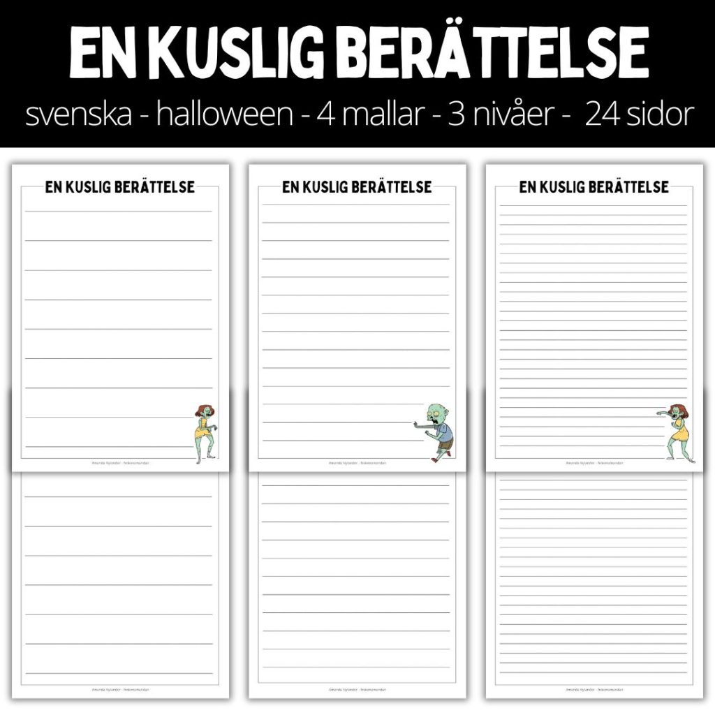 En kuslig berättelse – 4 mallar – 3 nivåer – 24 sidor