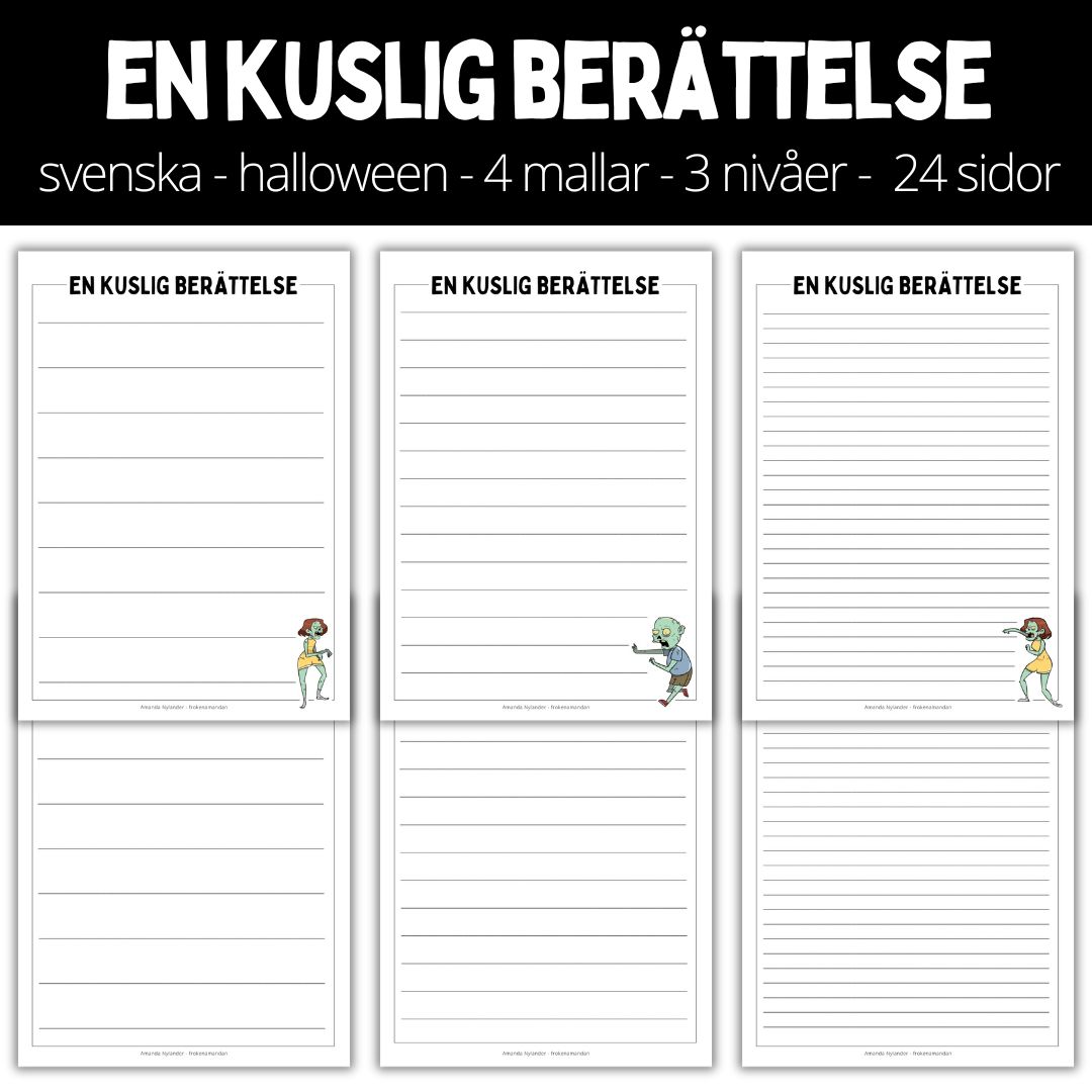 En kuslig berättelse - 4 mallar - 3 nivåer - 24 sidor