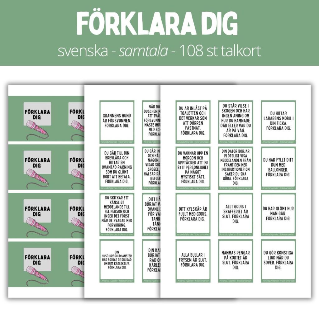 Förklara dig – 108 st talkort – 1