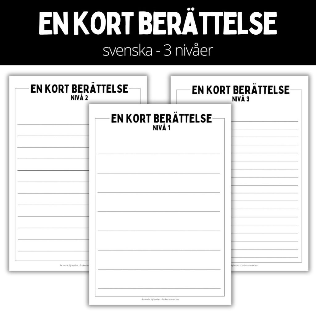 En kort berättelse – mall – 3 nivåer