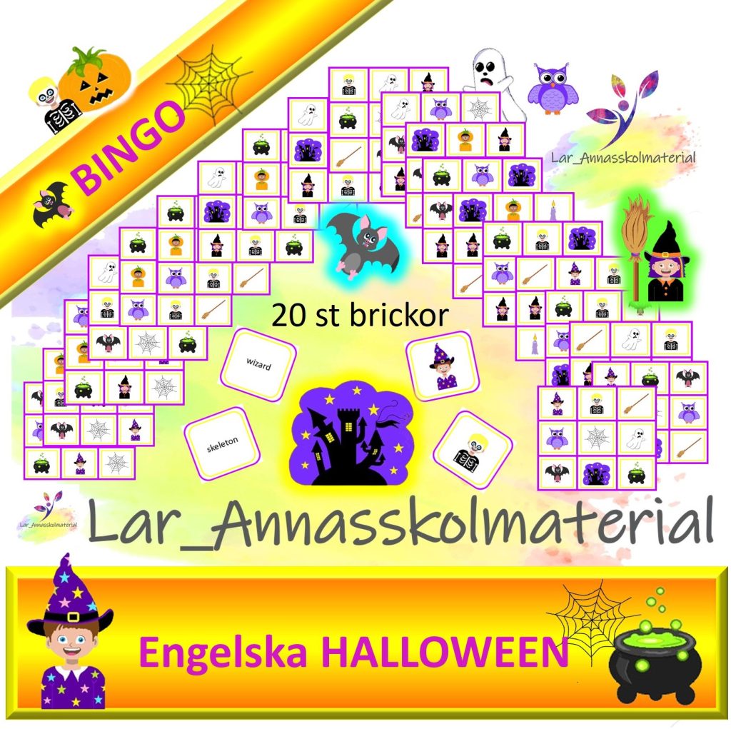 Bingo Engelska Halloween