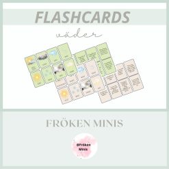 Flash cards väder svenska och engelska