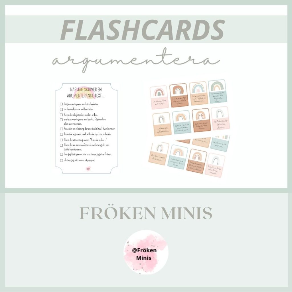 Flash cards till argumenterande text