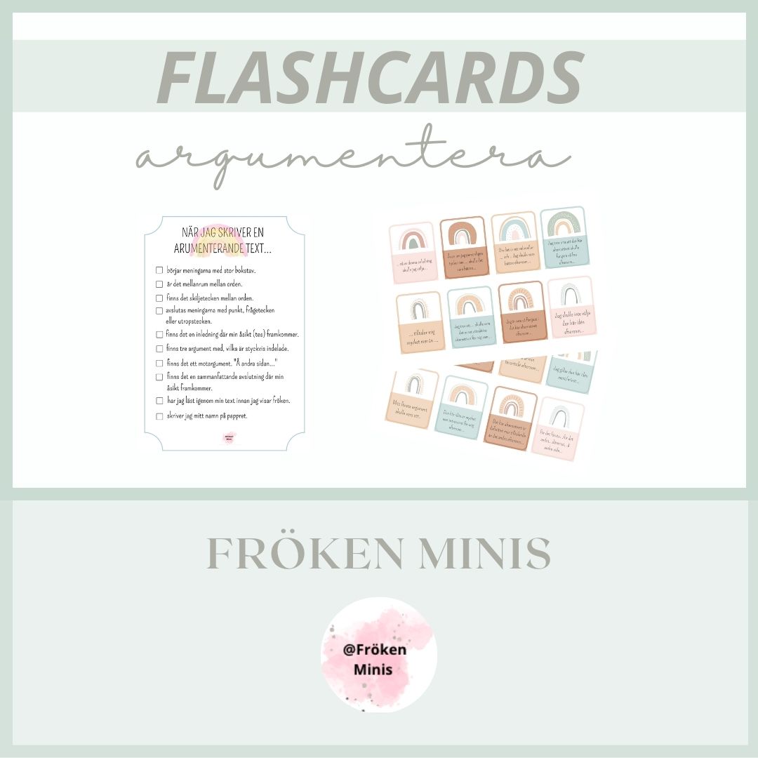 Flash cards till argumenterande text