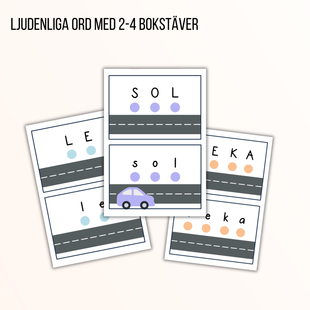 Ljuda ljudenliga ord – 3 nivåer (40 sidor)