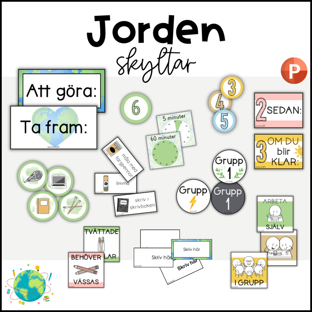 Jorden – Skyltar