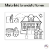 Målarbild brandstationen