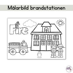 Målarbild brandstationen
