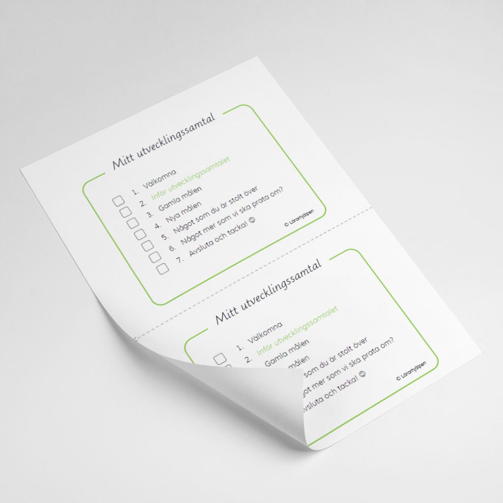 Checklista till elevledda utvecklingssamtal