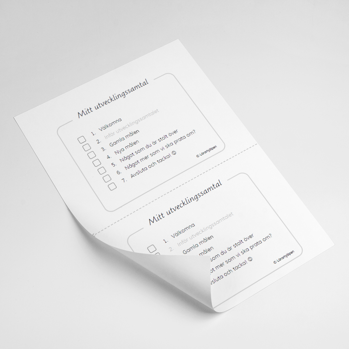 Checklista till elevledda utvecklingssamtal