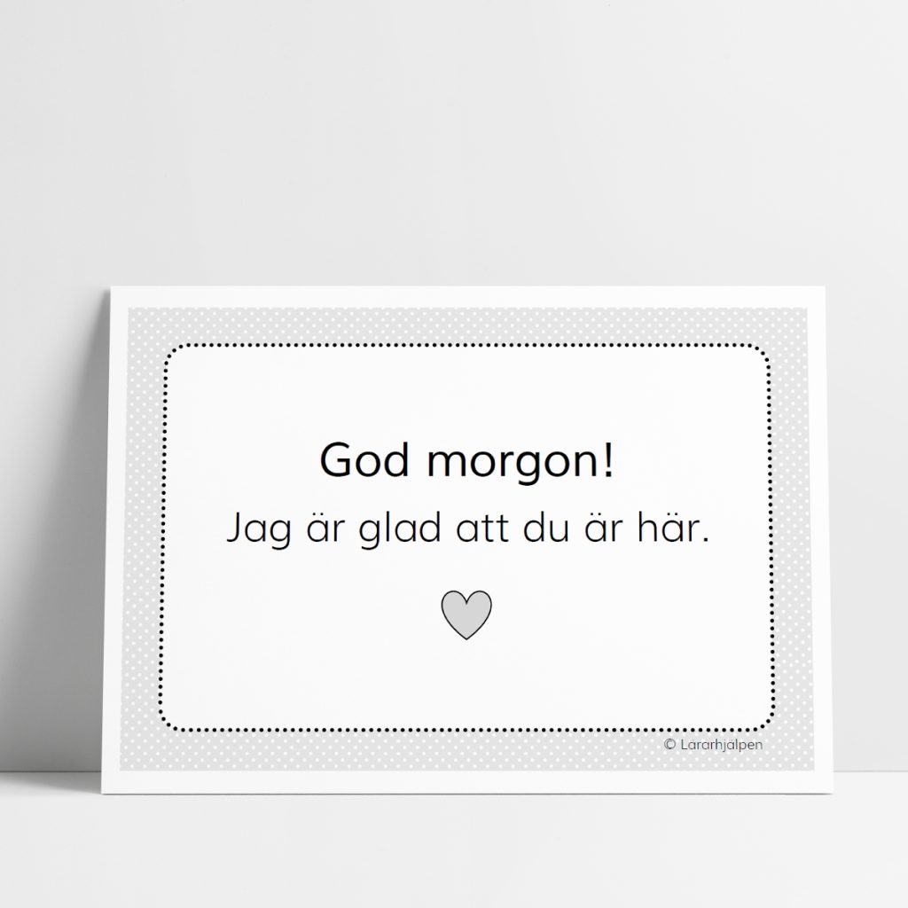 God morgon – svartvit