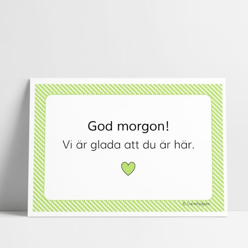 God morgon - grön