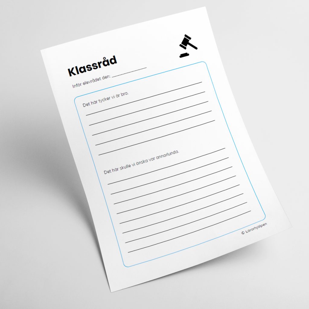 Klassråd inför elevråd