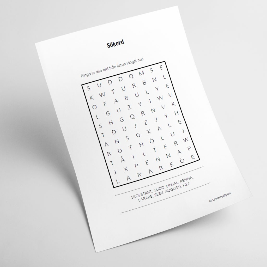 Skolstart – sökord