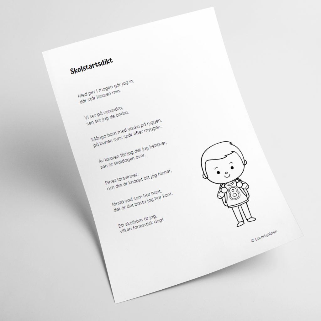 Skolstartsdikt