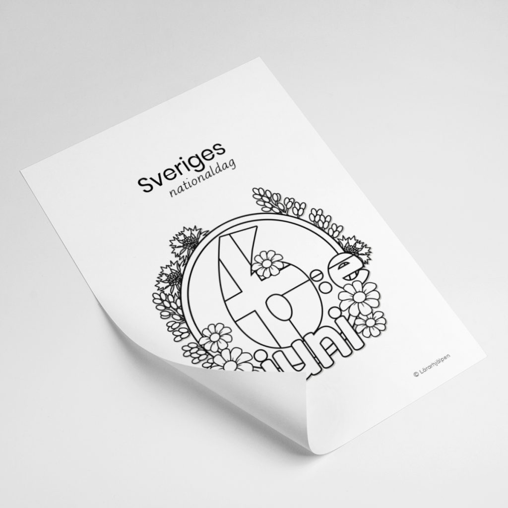 Färgläggningsbild – 6:e juni