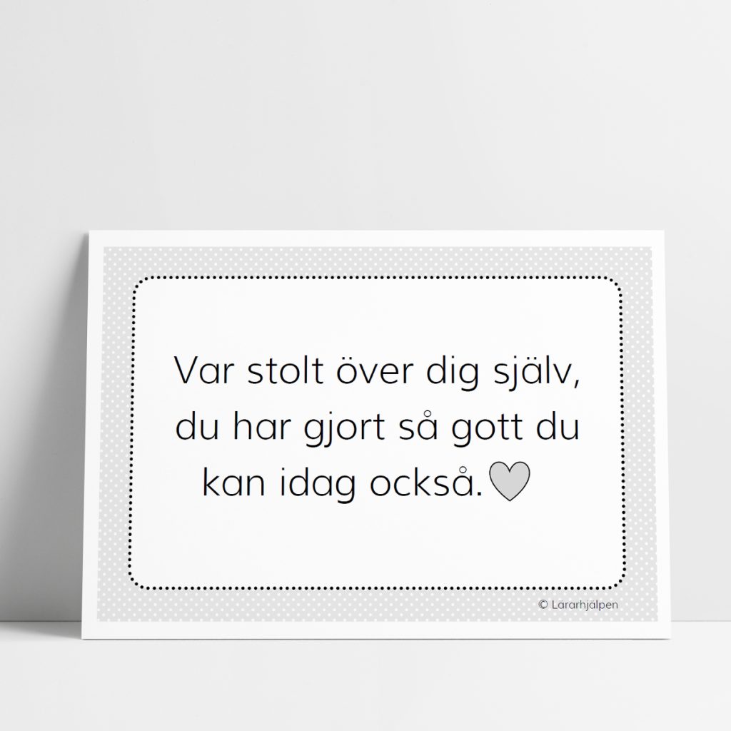 Var stolt – svartvit